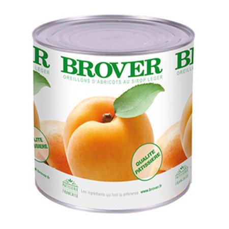 UNPEELED APRICOT HALVES IN SYRUP (800G) - BROVER