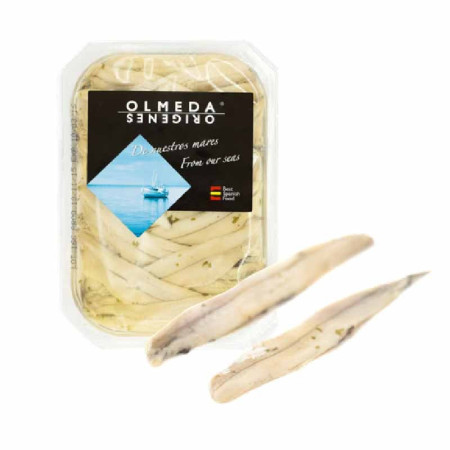 BOQUERONES IN VINEGAR AND OLIVE OIL 65-75 FILLETS (740G) - OLMEDA ORIGENES