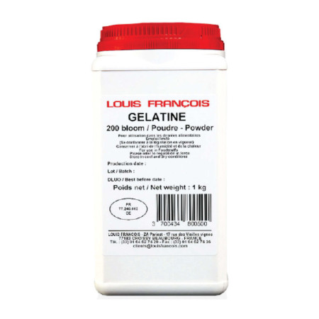 GELATIN POWDER 200 BLOOM (1KG) - LOUIS FRANCOIS