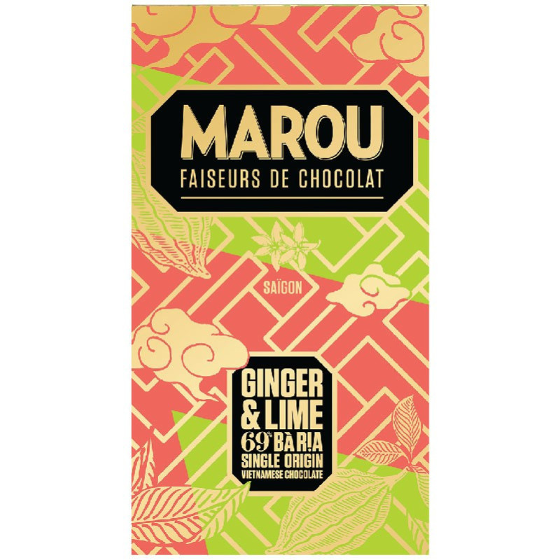 CHOCOLATE BA RIA 69% GINGER LIME (80G) - MAROU