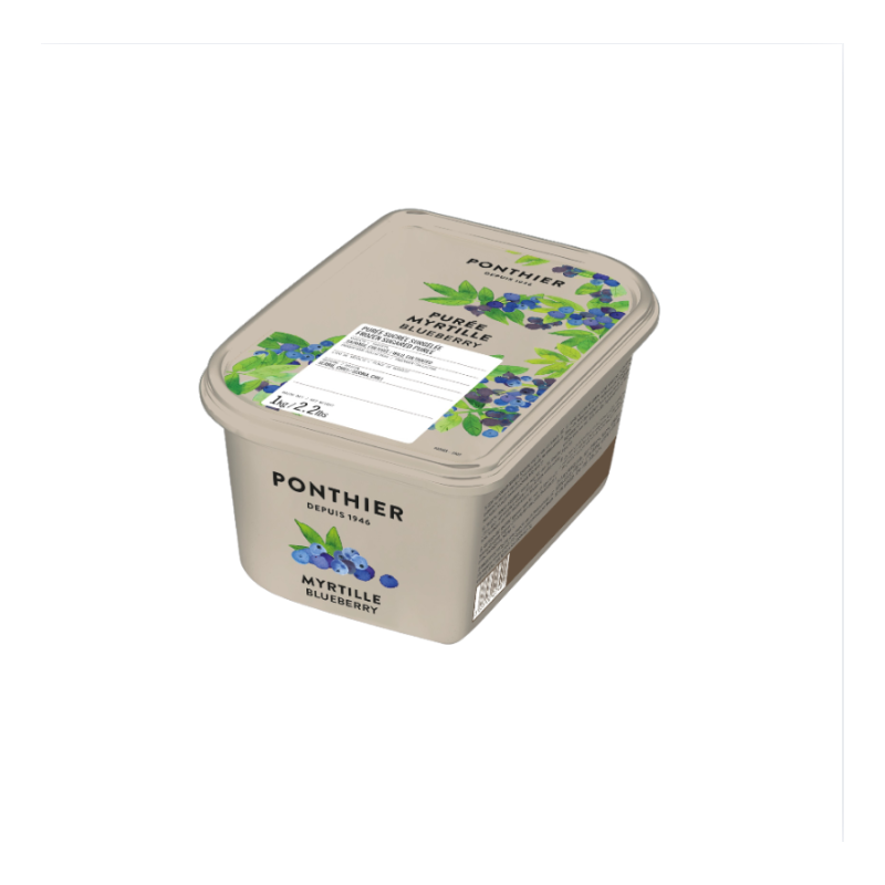 PUREE BLUEBERRY 10% SUGAR FRZ (1KG) - PONTHIER
