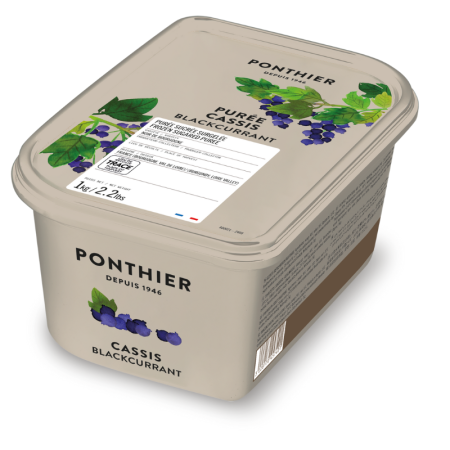 PUREE BLACKCURRANT 10% SUGAR FRZ (1KG) - PONTHIER
