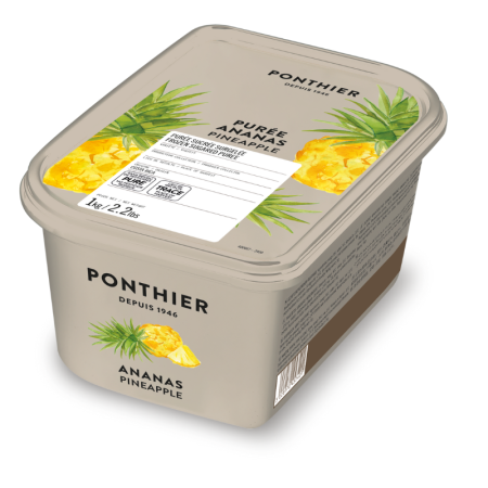 PUREE PINEAPPLE 10% SUGAR FRZ (1KG) - PONTHIER