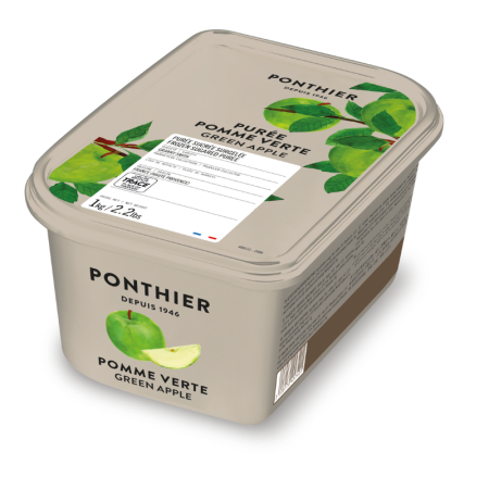 PUREE GREEN APPLE 10% SUGAR FRZ (1KG) - PONTHIER