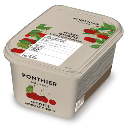PUREE MORELLO CHERRY 10% SUGAR FRZ (1KG) - PONTHIER