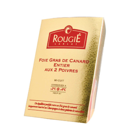 WHOLE DUCK FOIE GRAS WITH CHAMPAGNE & PEPPER (180G) - ROUGIÉ