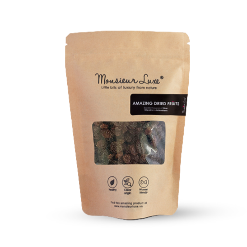 DRIED BLACK RAISINS IN BAG (100G) - MONSIEUR LUXE
