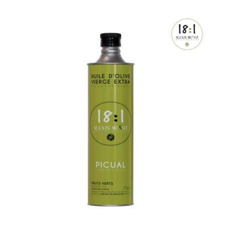 100% PICUAL GREEN (750ML) - EXTRA VIRGIN OLIVE OIL 18:1 - ALEXIS MUÑOZ