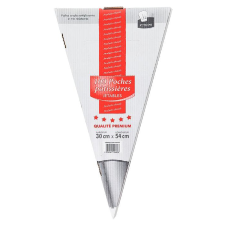 PIPING BAGS CONIK ESSENTIEL  (85Mµ, 300X540MM) - C100 - FLAVORS AND CHEFS"