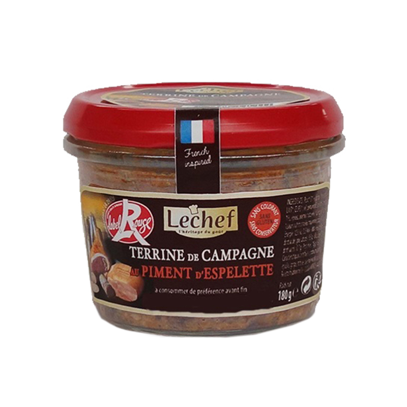 COUNTRY TERRINE WITH ESPELETTE PIMENT (180G) - LE CHEF