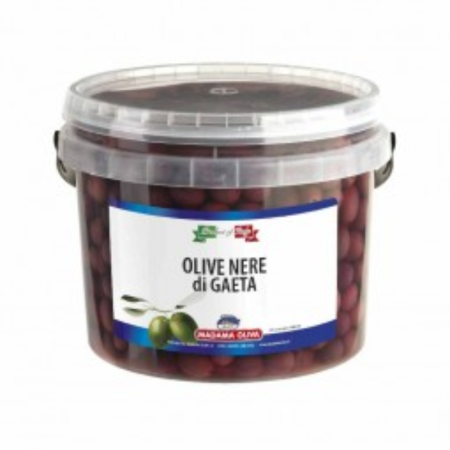OLIVES BLACK PITTED LECCINO (1.8KG-3.2KG) - MADAMA OLIVA