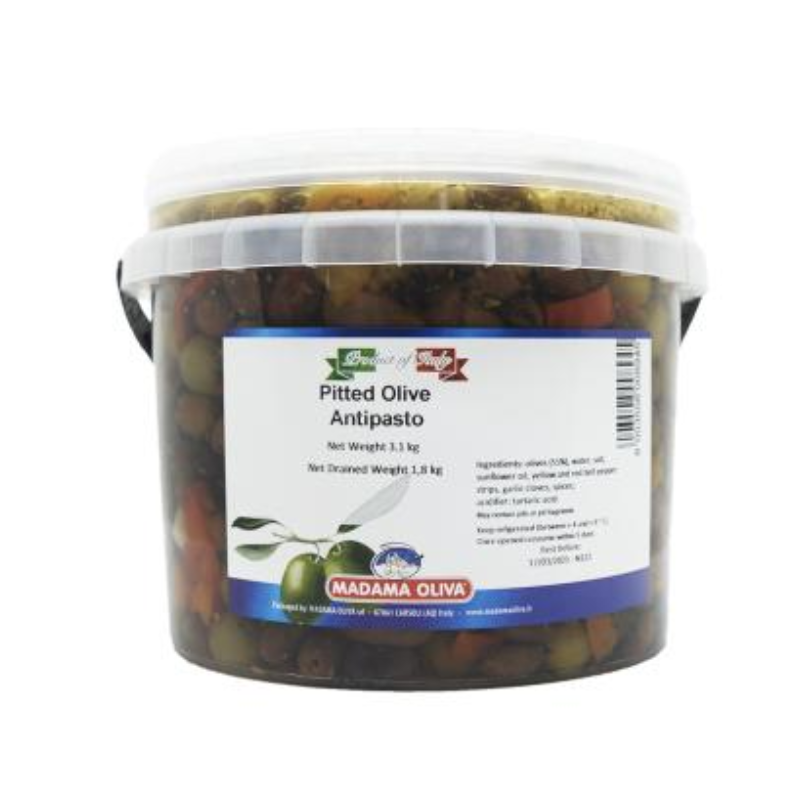 PITTED MEDITERRANEAN OLIVES (1.8KG-3.1KG) - MADAMA OLIVA