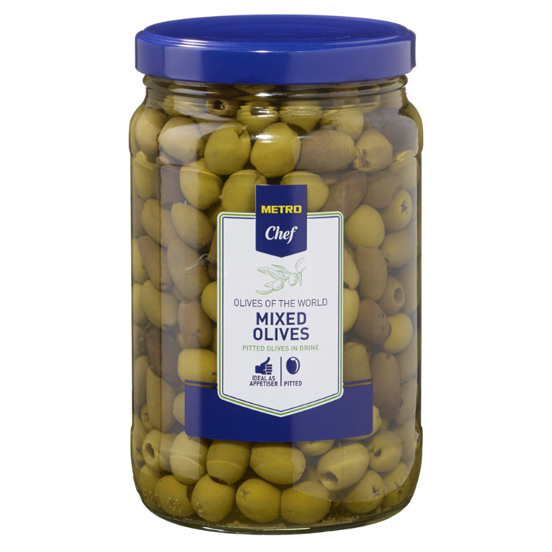 MIXED OLIVES WITHOUT STONE (1.65KG) - METRO CHEF