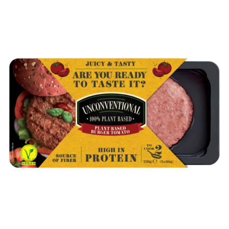 PLANT BASED BURGER TOMATO FRZ UNCONVENTIONAL (110)*2 - GRANAROLO